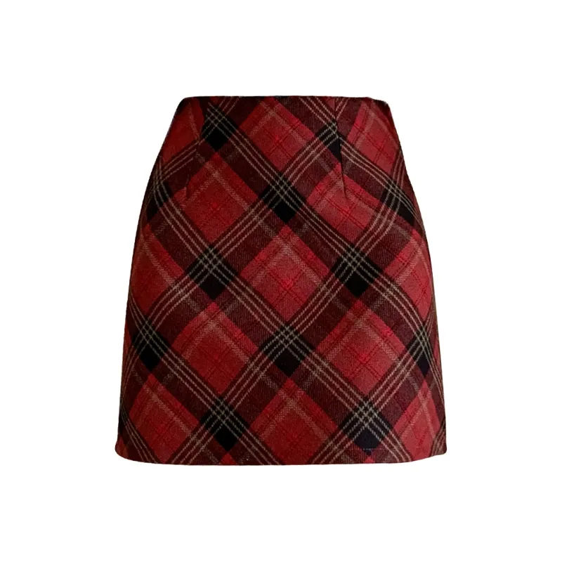 MM Casual Short Skirts Women's Red-0