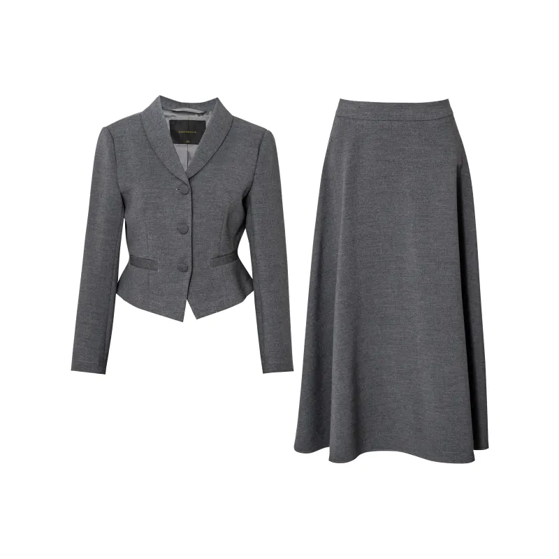 ROEYSHOUSE Skirt Set Women's Gray-0