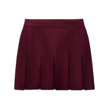 ZARA Casual Short Skirts Women's Burgundy
