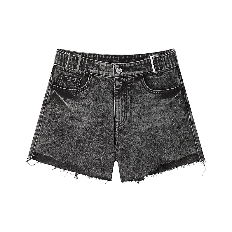LEDIN Denim Shorts Women's Dark Gray-0