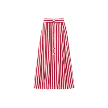 DESTREE Irving Striped High waisted Skirt