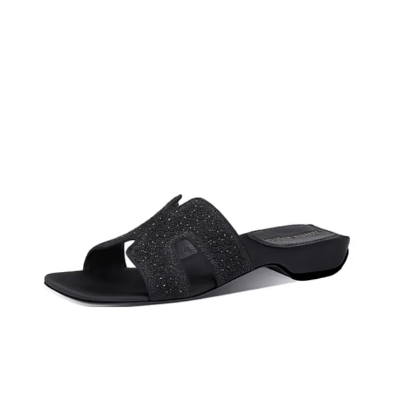 JESSICA SOPHIA Rubber Sole Sequins Odor Resistant Slide Slippers Women's-5