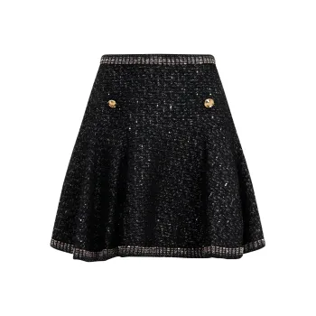 Giambattista Vall Tweed Mini Skirt