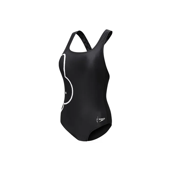Miffy X Speedo One-Piece Swimsuits Women's Black/White-0