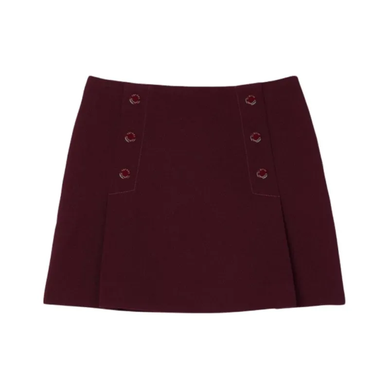 Sandro Press stud Mini Skirt-0