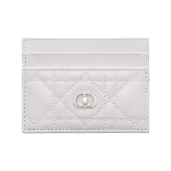 DIOR Jolie Lambskin Card Holder Women's White