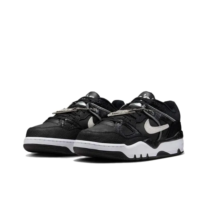 NIGO x Nike Air Force 3 Anti Slip Wear Resistant Low Top Skateboard Shoes Unisex Black White-2