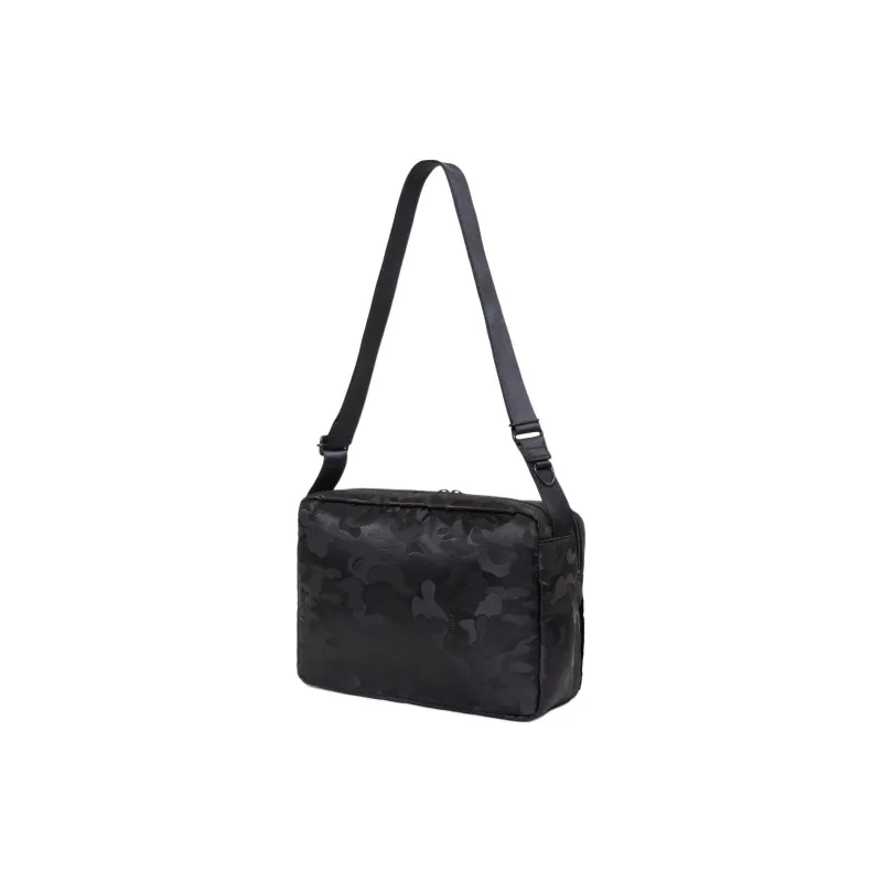 A BATHING APE PORTER Collaboration Polyester Shoulder Bag, Crossbody Bag Unisex Black-2