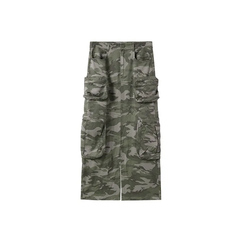 Miss Sixty Casual Long Skirts Women's Army Green-0