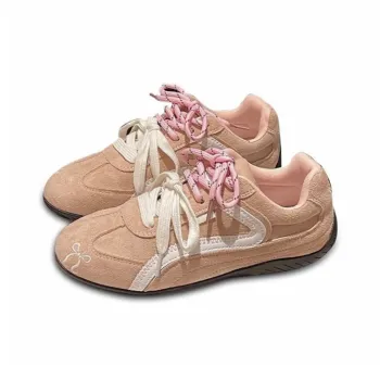 OBWA Slip Resistant, Abrasion Resistant, Breathable, Lightweight Low Top Casual Shoes Women's Pink Butterfly