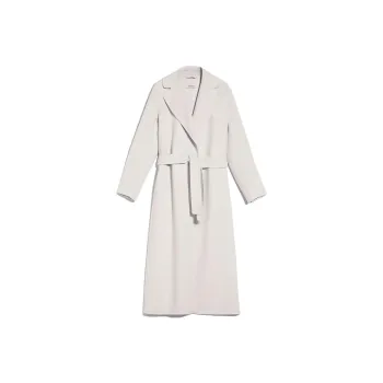 MaxMara Poldo Collection Wool Robe-Style Coat Coats Women's Milk White