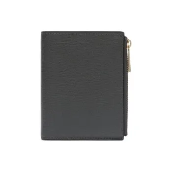 Valextra Millepunte Calfskin Wallet Men's Smoke Gray