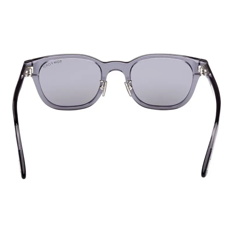 TF Plate Frame Square Sunglasses Unisex Gray-4