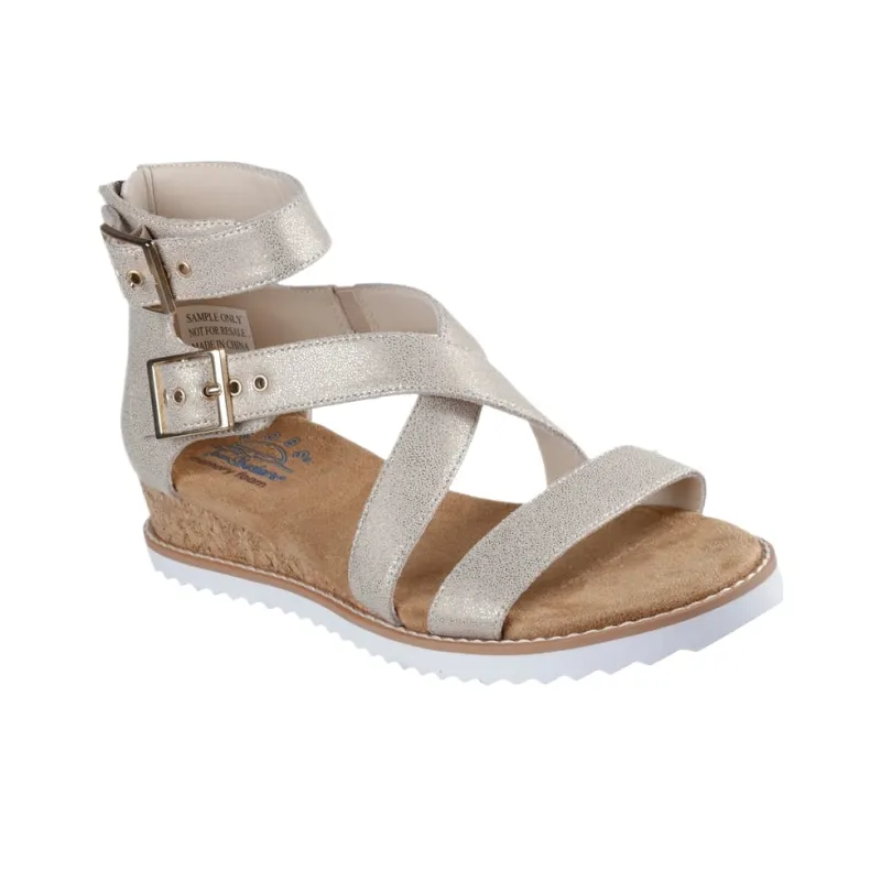 Skechers BOBS Desert Kiss Roman Sandals Women's Champagne-3