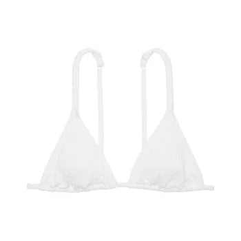 Victoria's Secret PINK SCRUNCHIE TRIANGLE BIKINI TOP / Optic White Bikini Women's