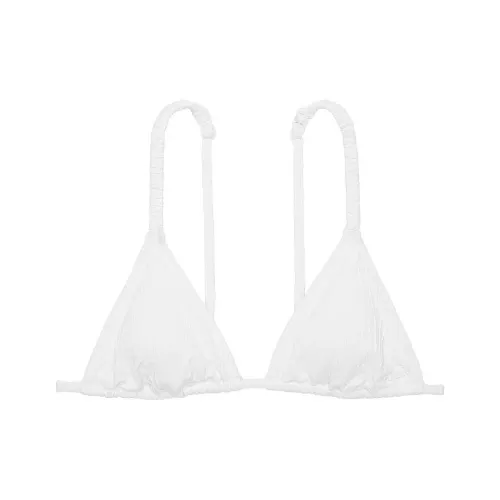 Victoria's Secret PINK SCRUNCHIE TRIANGLE BIKINI TOP / Optic White Bikini Women's