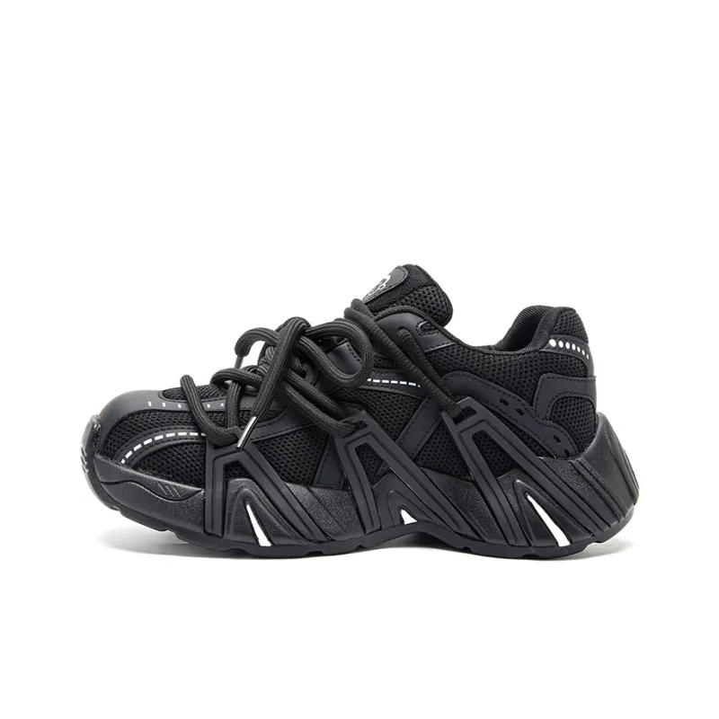 MALEMONKEY Abrasion Resistant, Breathable, Lightweight, Height Increasing Low Top Chunky Sneakers Women's-7