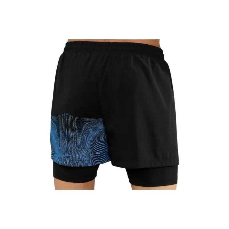 PEAK Casual Sportswear Unisex White Short Sleeved+Black Blue Shorts-3