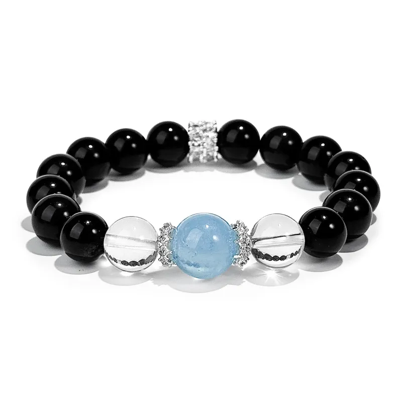 PUTUOSHANWENCHUANG Obsidian Jade Bracelets Unisex-0