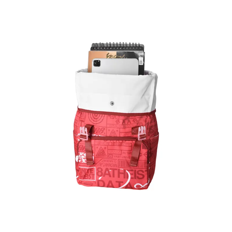 8atheist Polyester Commute Outfit Backpack Laptop Bag Regular Unisex Preppy Red-6