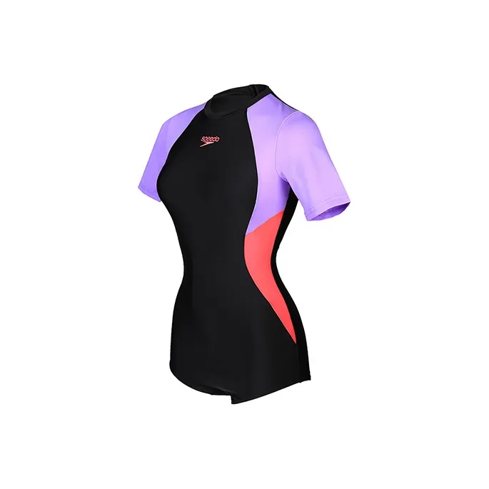 Speedo One Piece Swimsuits Women's Black/Purple-0