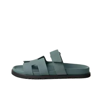 HERMES Chypre Slide Slippers Women's Blue