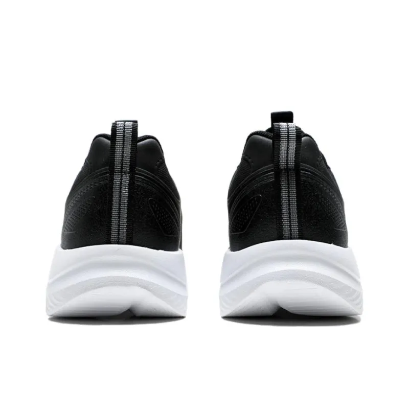 QIAODAN Anti Slip Wear Resistant Low Top Casual Running Shoes Men's Black White-4