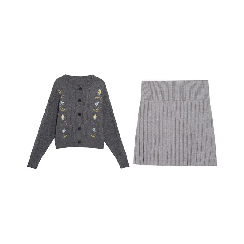 PZHK Two Piece Skirt Sets Women's-0