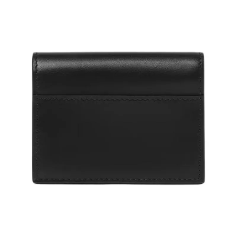 FANSIZHE Cow Leather Wallet Unisex Black-1