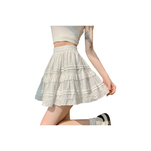 Ya Sheep People Casual Short Skirts Women's White