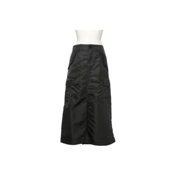 Sacai Pleated Gathered Mid Rise Skirt