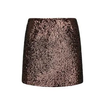 Blaze Milano FW24 Casual Short Skirts Women's Chocolate Brown