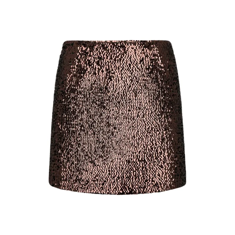 Blaze Milano FW24 Casual Short Skirts Women's Chocolate Brown-0
