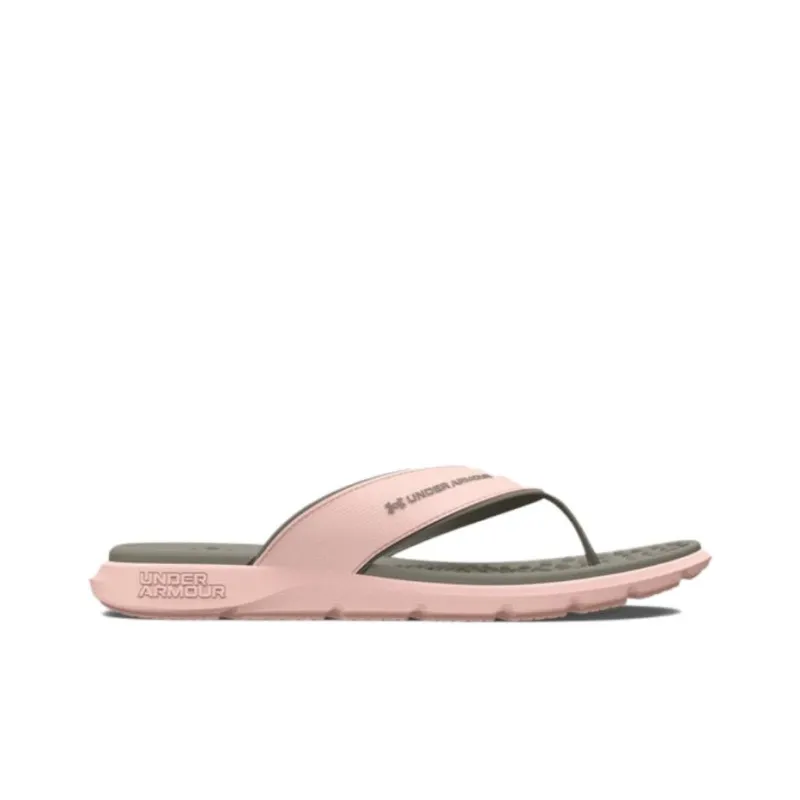 Under Armour Ignite Quiet Slip Resistant Flip Flops Women's Pink-1