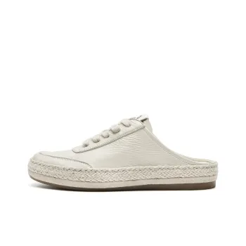 CHERYKALLY Closed Toe Slippers Women's Moonlight White