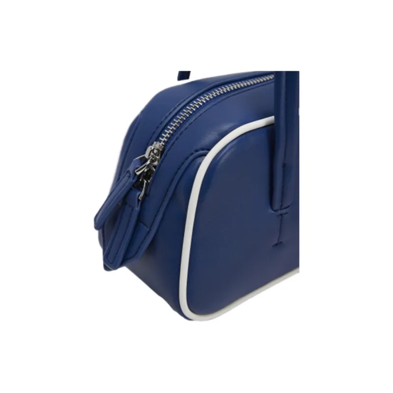 URBAN REVIVO Artificial Leather Boston Bag, Shoulder Bag Medium Size Women's Total Crimson/Royal Blue-9