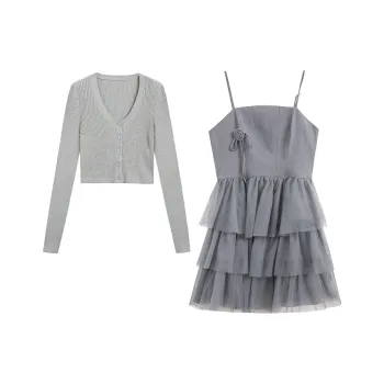 ZIHAN Skirt Set Women's Dark Gray