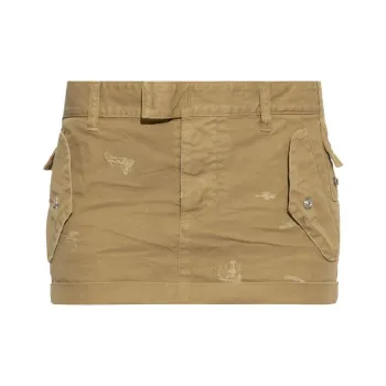 DSQUARED 2 Pocet Detailed Distressed Mini Skirt