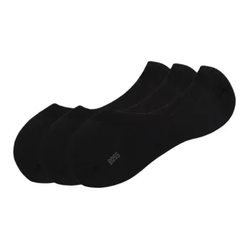 HUGO BOSS No Show Socks Men's 3 Pack Black