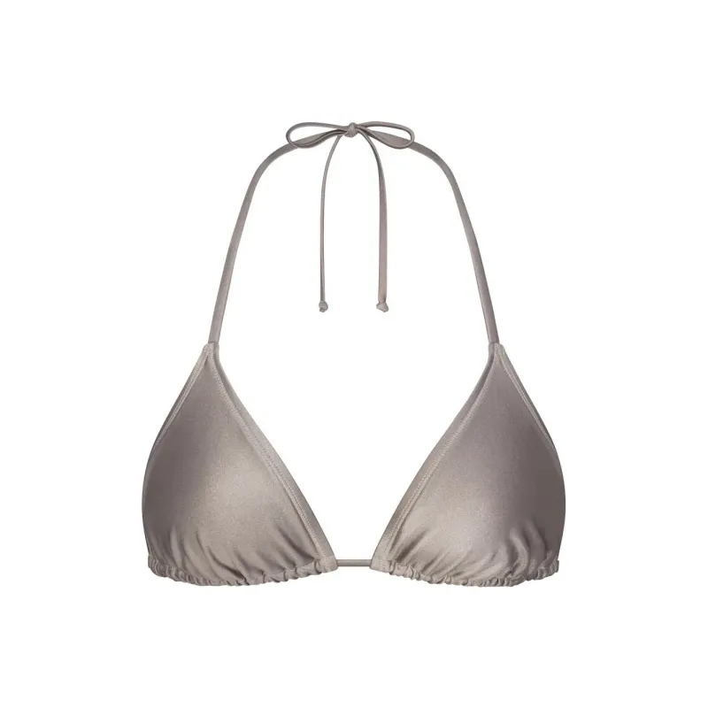 SKIMS SHINE SWIM TRIANGLE TOP Bikini Women's SMOKE/Smoke Gray-0