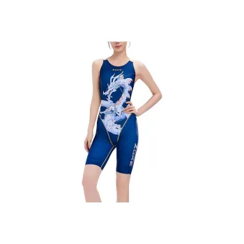 ZOKE One-piece Swimsuit Women's Dark Blue China Dragon