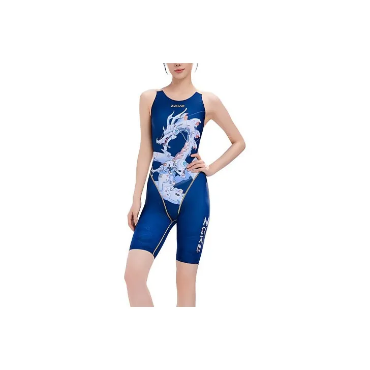 ZOKE One piece Swimsuit Women's Dark Blue China Dragon-0