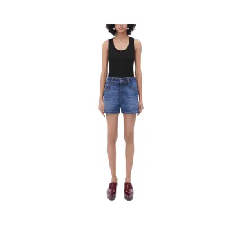 Bottega Veneta Denim Shorts Women's Blue
