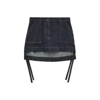 LOEWE SS25 Women's Pre Selection Collection Casual Short Skirts Women's Dark Blue