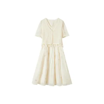 EICHITOO Skirt Set Women's Beige Yellow