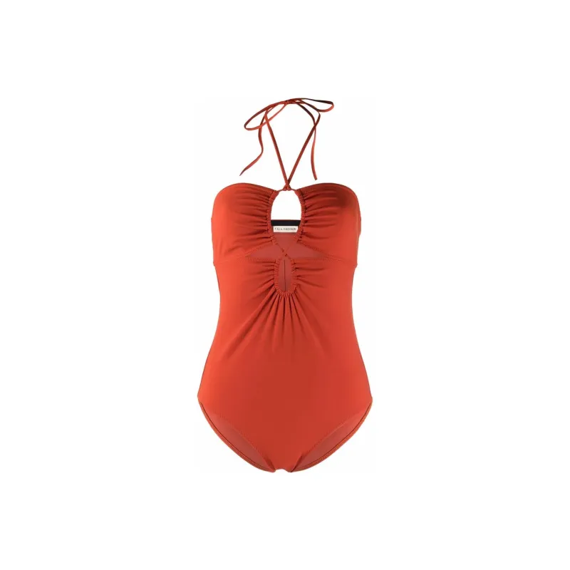 Ulla Johnson Halterneck Gathered Swimsuit-0