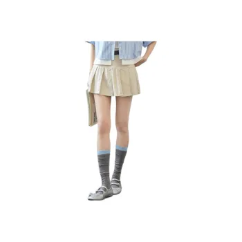 ZIHAN Casual Short Skirts Women's Beige