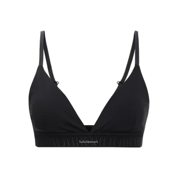 Lululemon License To Train Triangle Bra Light Support Sports Underwear Women's Black