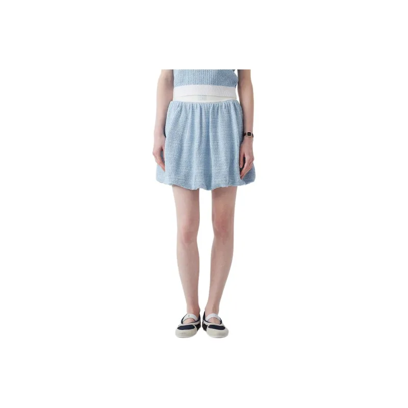 Teenie Weenie Casual Short Skirts Women's Light Blue-0