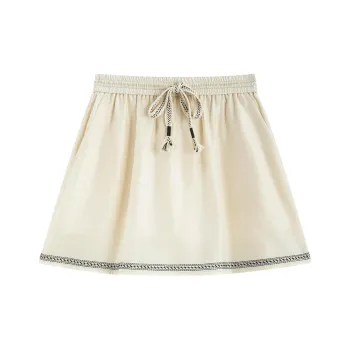 FANSILANEN Casual Short Skirts Women's Beige